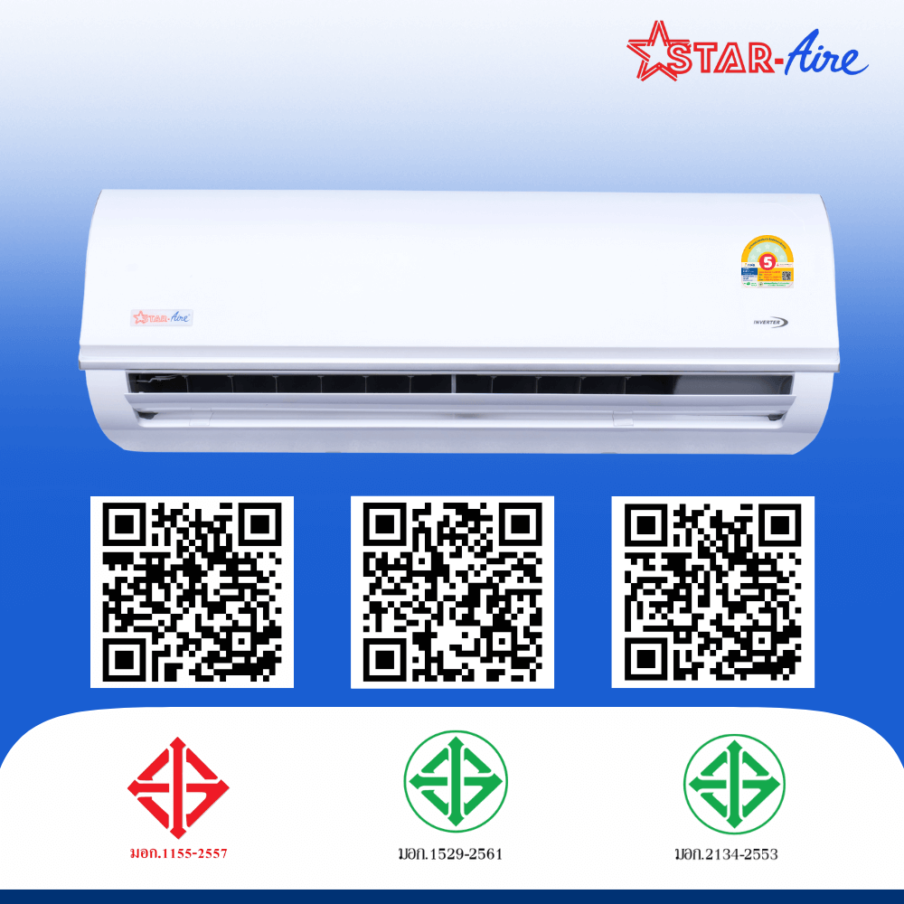 แอร์ผนัง สตาร์แอร์ รุ่น CM-095FIV/DM-095FIV 9,500 บีทียู อินเวอร์เตอร์_3